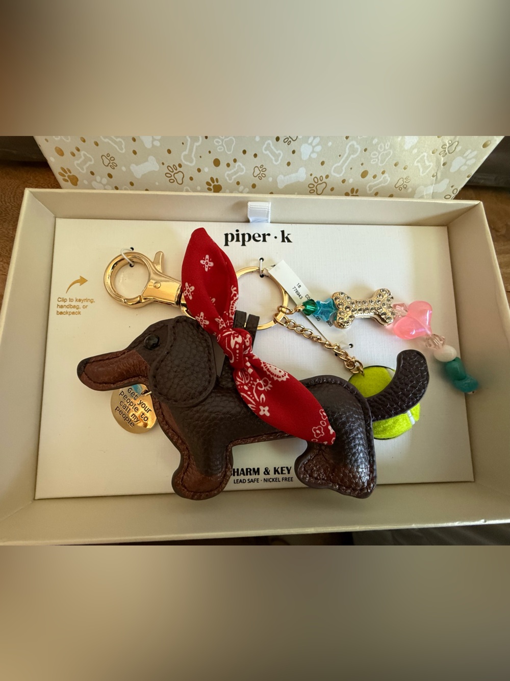 Dachshund Charm Keychain